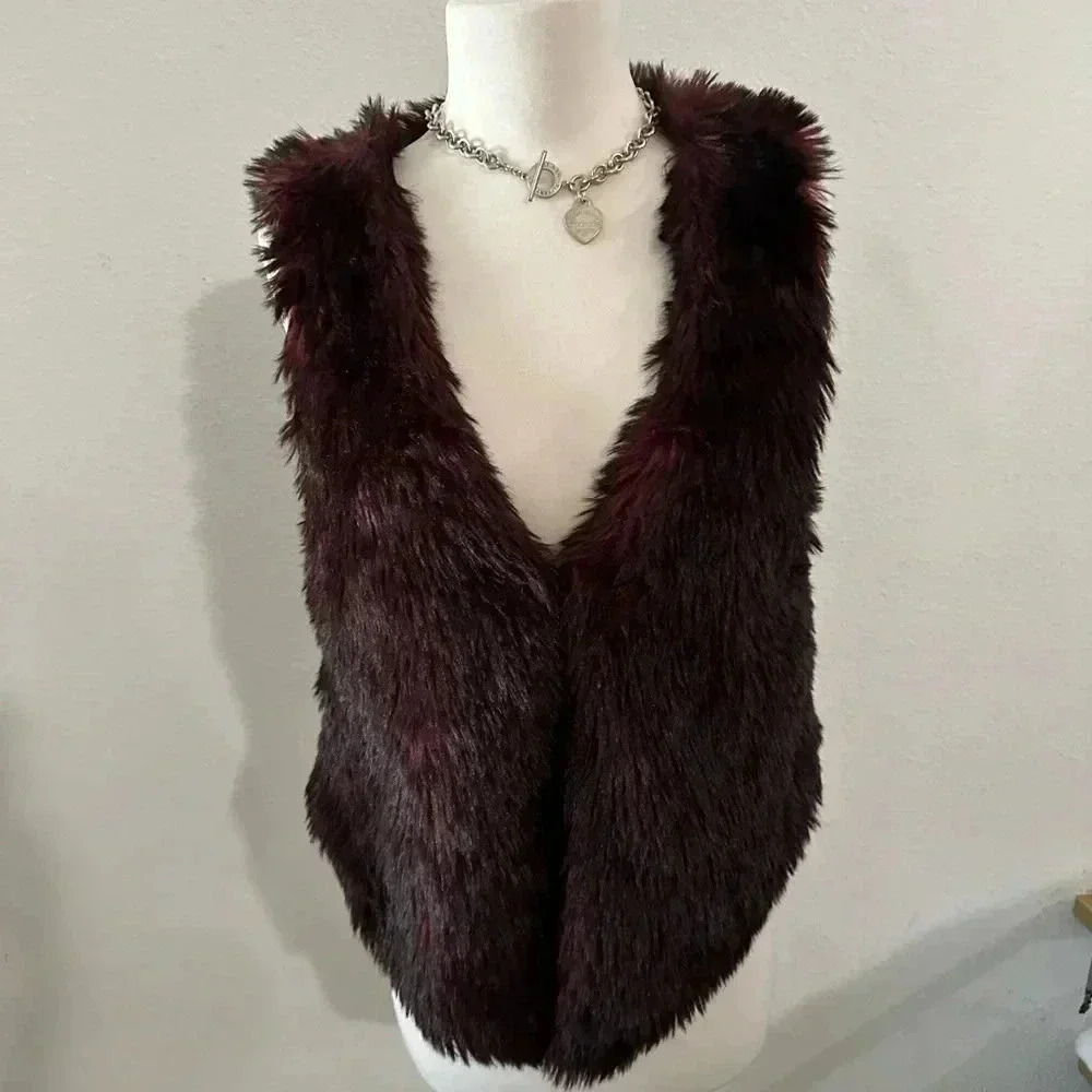 Faux vest me jane burgundy size M